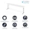 Flash Furniture Rectangle Fold Training Table, Wht, 18X96, 18" W, 96" L, 29" H, Plastic Top, White DAD-YCZ-244-2-GW-GG - alternate 2